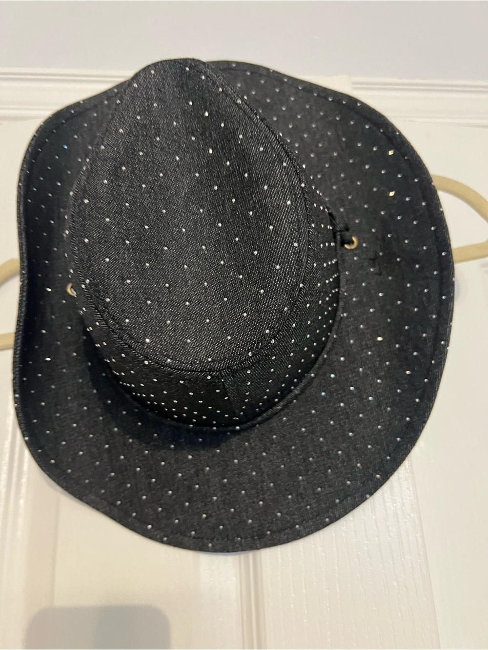 Black Denim Studded Women’s Western Hat